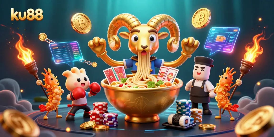 Experience the thrill of ku88 with dynamic characters and vibrant 3D casino elements.