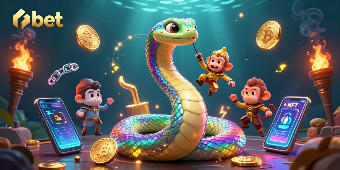 Join the excitement at nbet with a vivid casino illustration featuring rainbow serpent and playful monkey.
