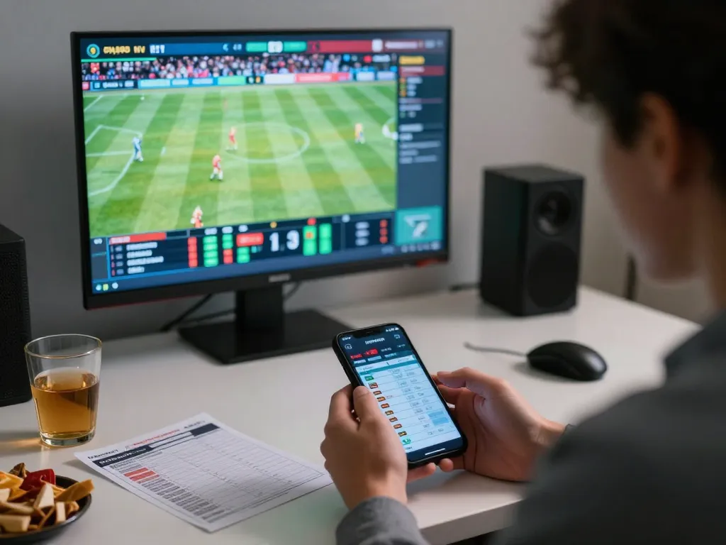 79king user placing bets on mobile device during a live sports event, showcasing engagement and excitement