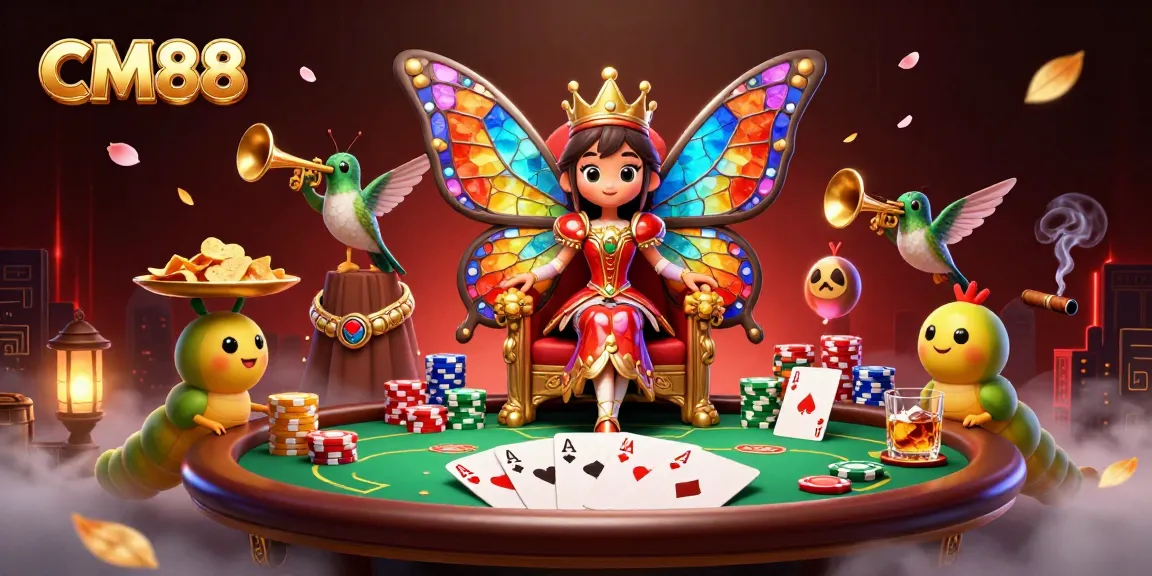 Experience CM88's thrilling gameplay with a vibrant 3D casino scene filled with awards and excitement.
