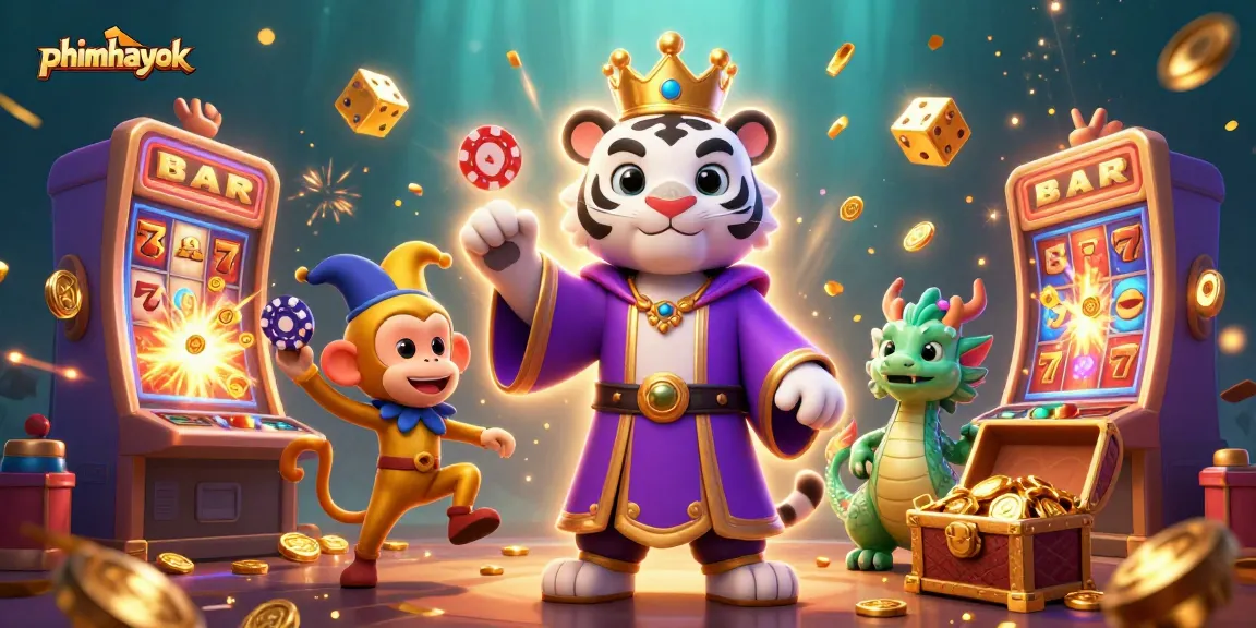 Experience thrilling casino excitement with phimhayok, showcasing vibrant characters and dynamic game elements.