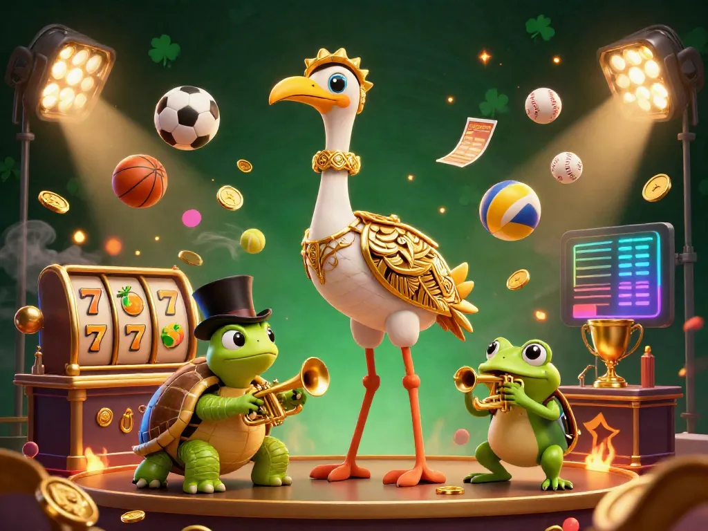 Experience the vibrant gaming atmosphere of LGODEWA with dynamic characters and rich casino elements.