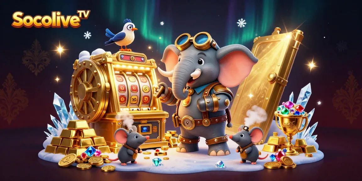 Engage with the thrilling Socolive TV experience featuring steampunk characters in a vibrant casino scene.