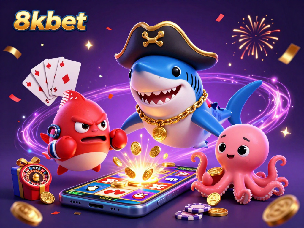 Join the fun at 8xbet and win with vibrant gaming elements like gold coins and slot games!