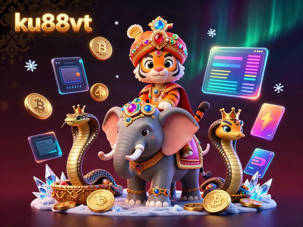 Experience exciting gameplay at ku88vt with a vibrant scene featuring unique characters and crypto elements.