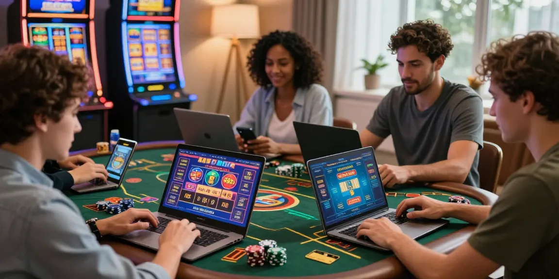 Players enjoying a cozy online gaming experience at casinos that accept credit cards.