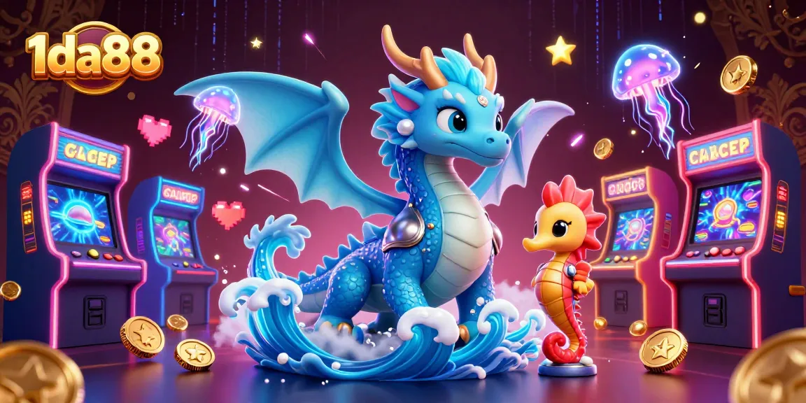 Engage with the vibrant world of 1da88 in this ultra-detailed 3D casino illustration.