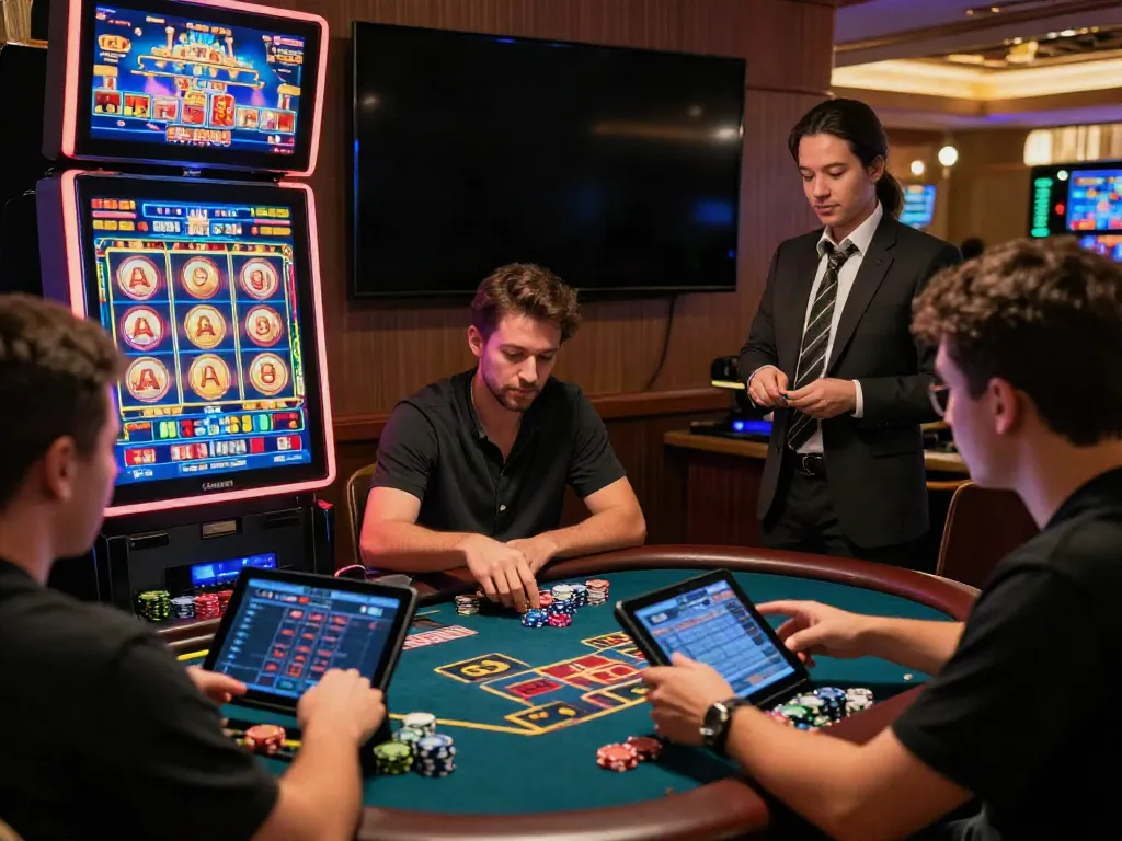 Players at the ku88 online casino engaged in exciting live gaming, vibrant visuals, and thrilling atmosphere.