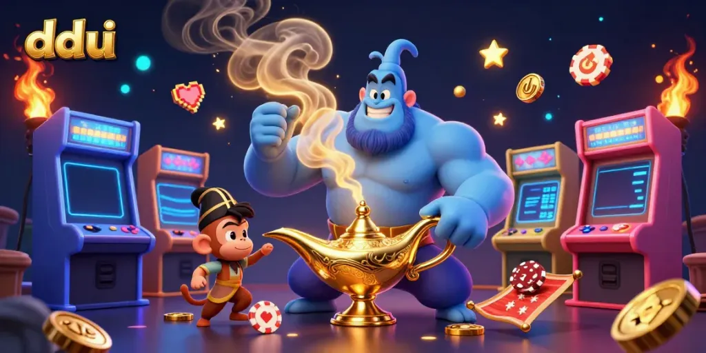 Engage in thrilling gameplay at dduu with a vibrant 3D casino scene filled with magic and excitement.