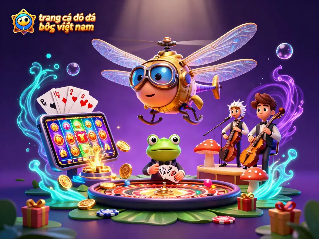 Trang cá độ đá bóng việt nam với croupier ếch và nhạc jazz hài hước tại sòng bạc