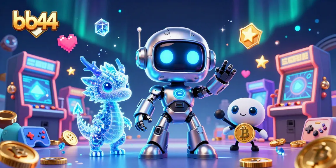 Play thrilling casino games with bb44 in a vibrant, neon-lit universe