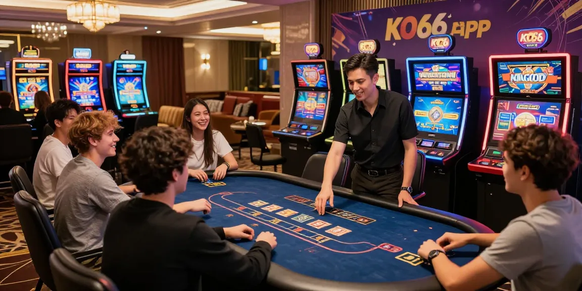 Exciting KO66 online gaming experience with players at the casino.