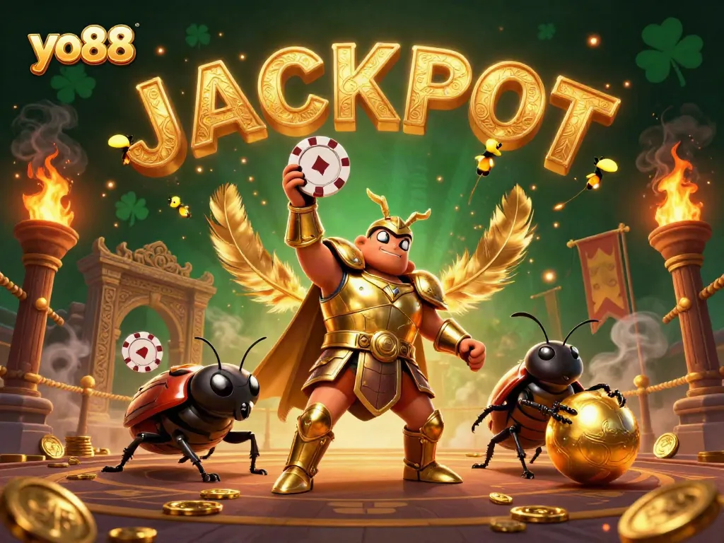 Spin the reels at yo88 and win big with this colorful 3D casino illustration showcasing fun characters and excitement.