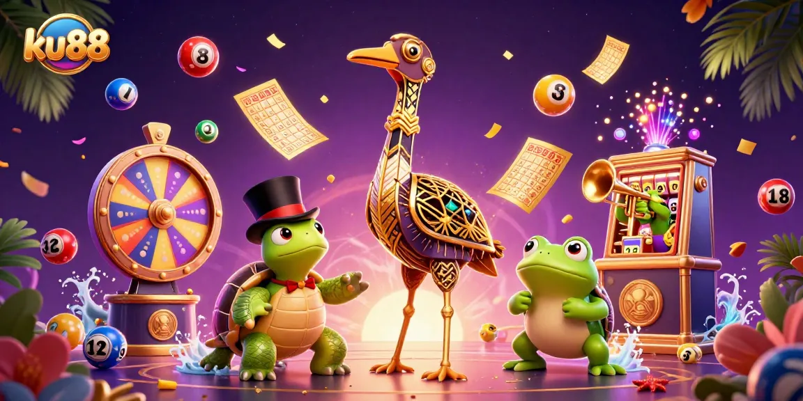 Engage in thrilling games at ku88 with vibrant lottery elements and lively characters.