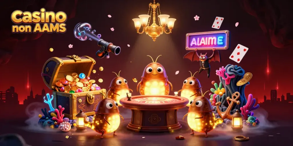Gioca nei casinò online non AAMS con RTP elevato in un ambiente decorato con luci e dettagli unici.