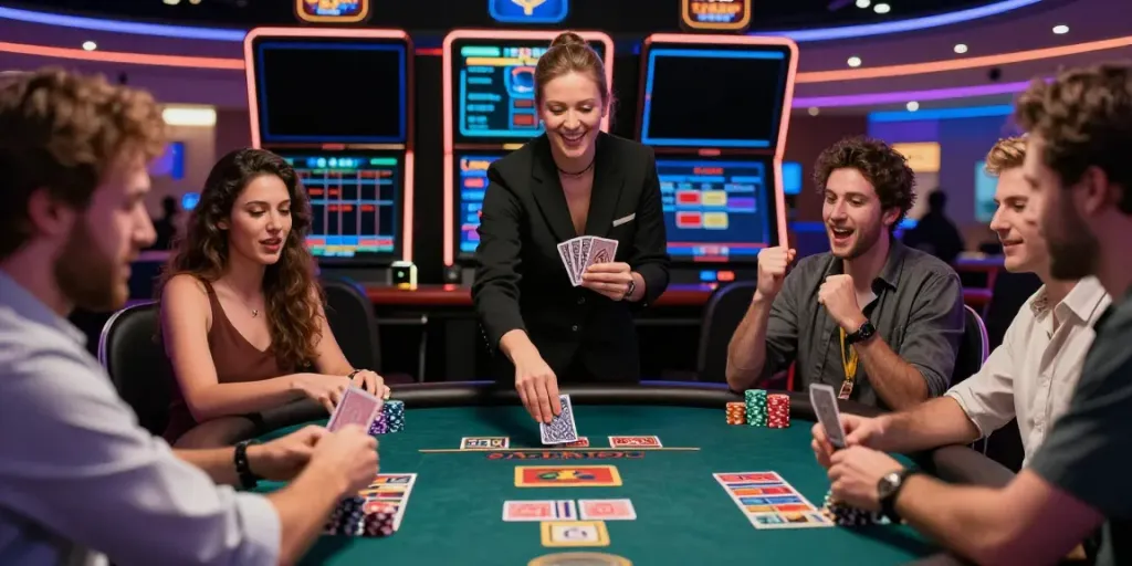 Exciting live casino environment at https://man88pro.com/ showcasing players enjoying a dynamic gaming session.