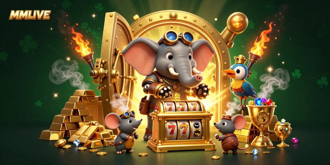 MMLIVE entertains with a lively scene of gaming action and vibrant casino elements.