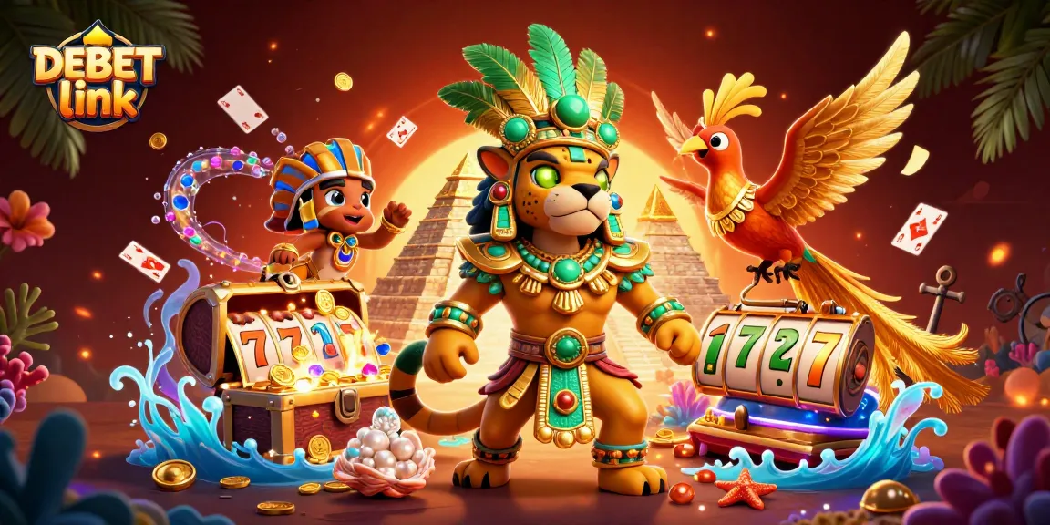 Experience thrilling action at DEBET link with colorful characters and casino-themed elements.