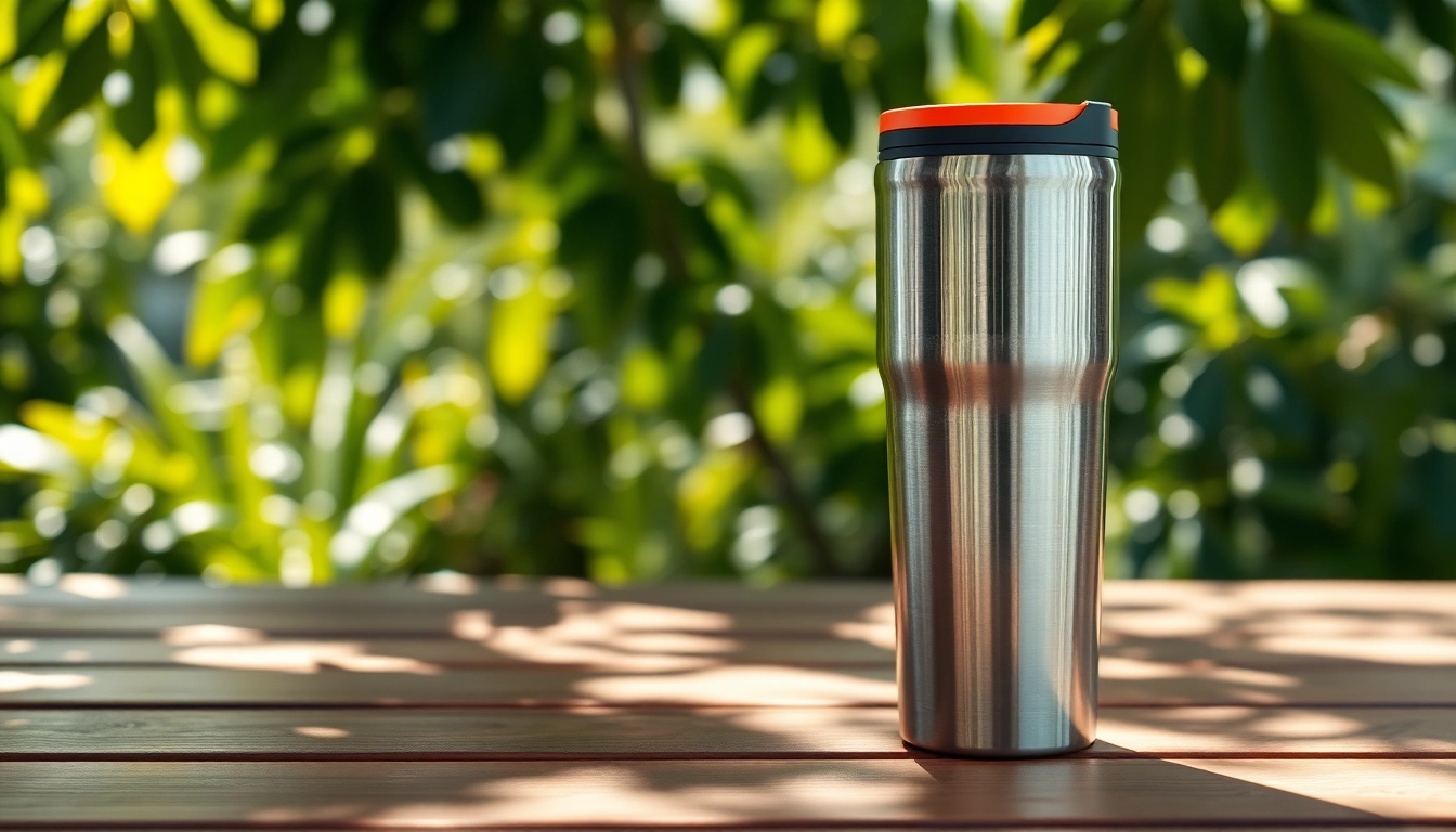 Stylish Tumblers displayed in a natural setting enhancing refreshment and elegance.
