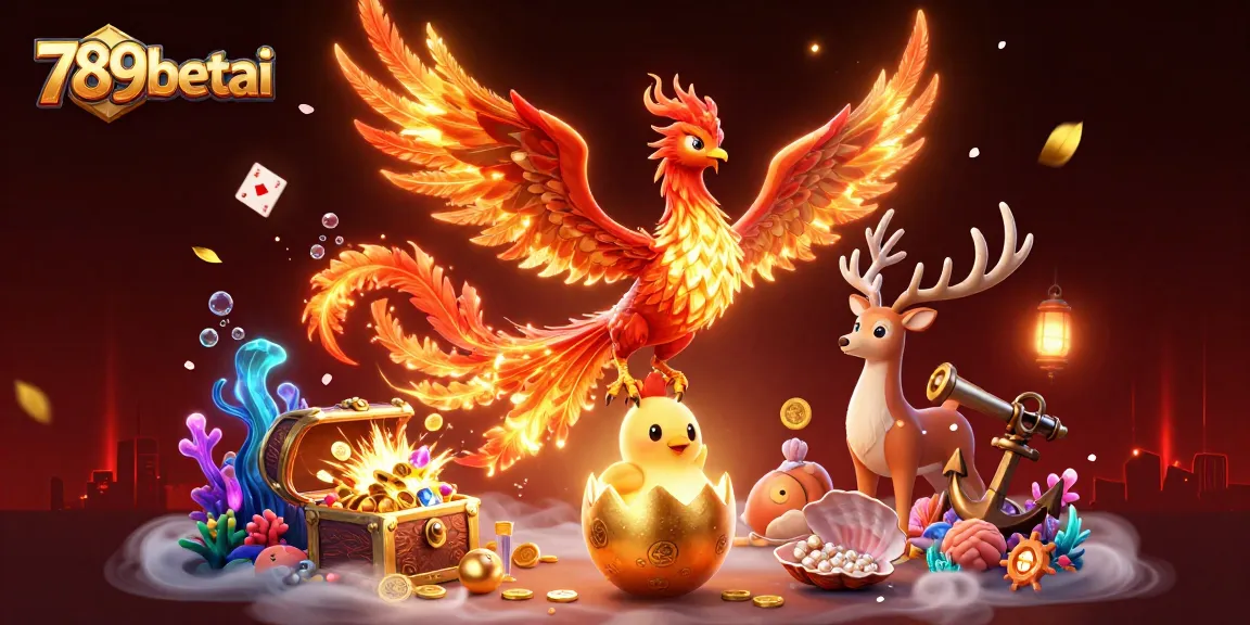 Experience thrill and excitement with 789betai in this dynamic casino-themed illustration featuring vibrant characters and game elements.