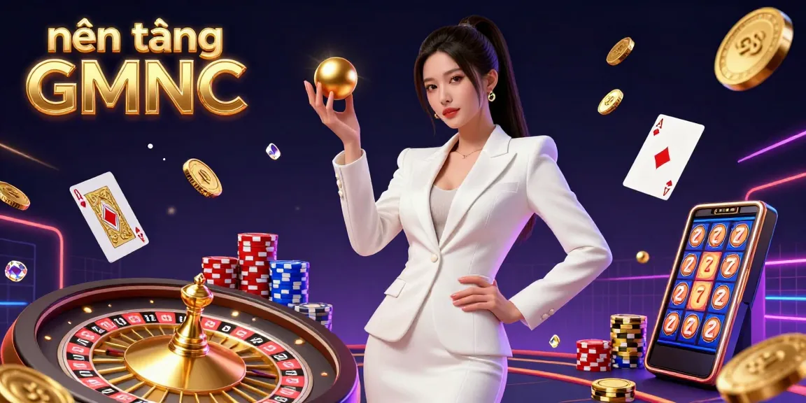 Spin the golden roulette ball with nền tảng GMNC at a luxurious casino, showcasing vibrant gems and gold coins.