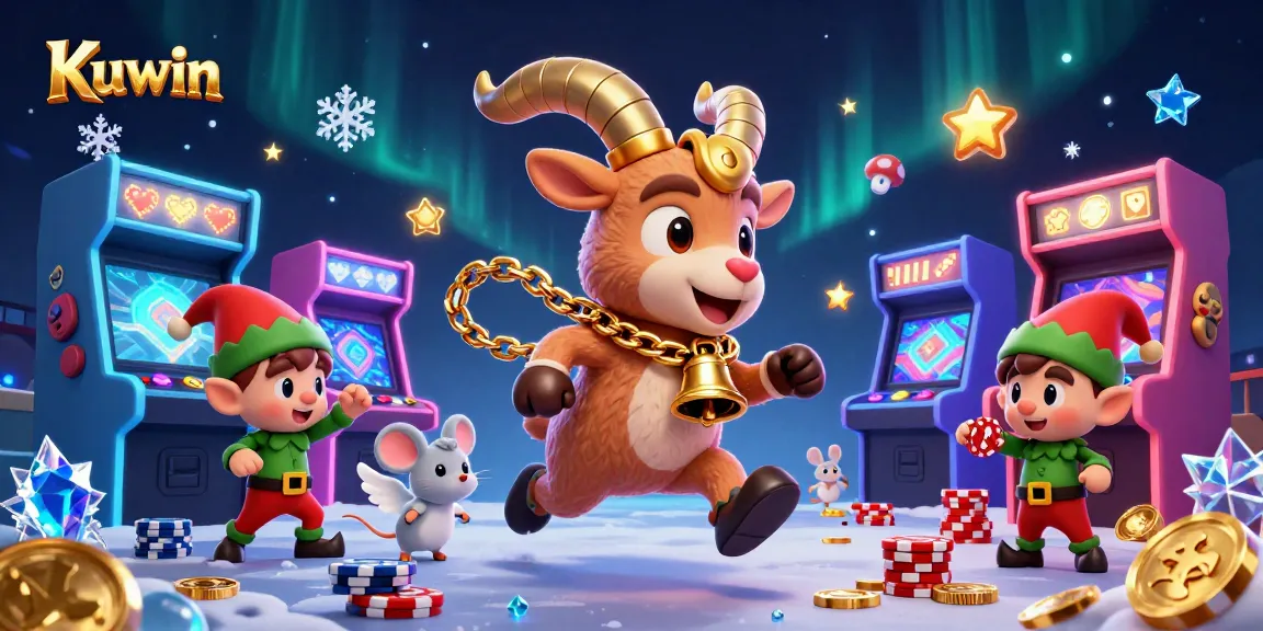 Kuwin delivers an electrifying gaming atmosphere with Krampus and elf gremlins stealing poker chips.