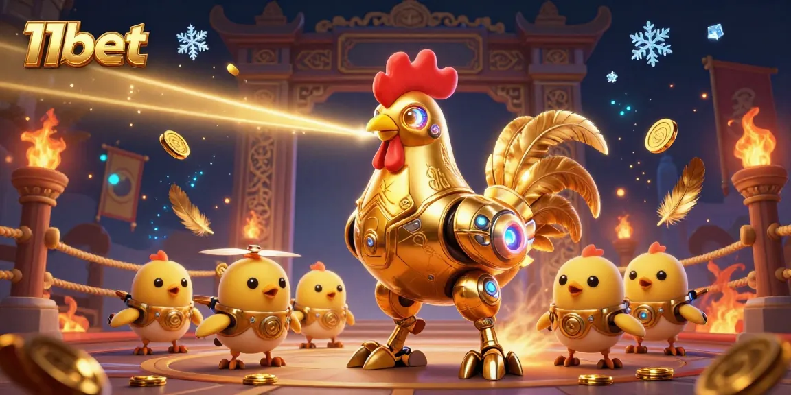 Experience thrilling moments with 11bet in this vibrant 3D casino action illustration.