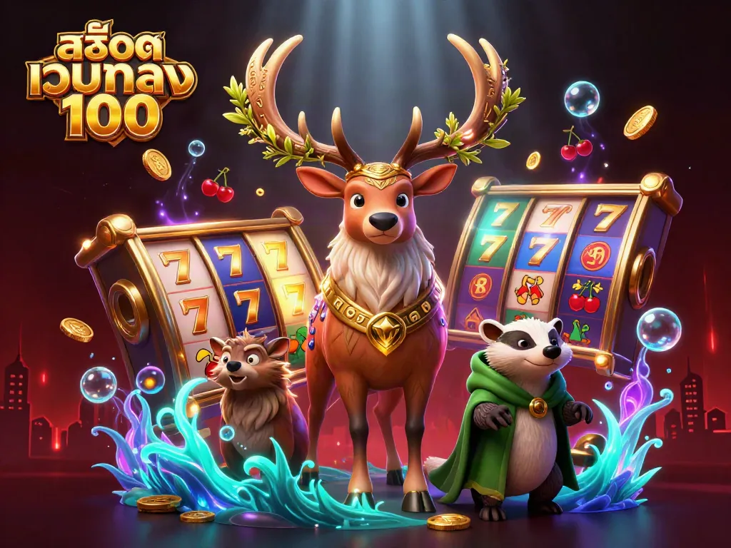 เล่นสล็อตเว็บตรง100 ด้วยเกมสล็อตพร้อมตราสัญลักษณ์นำโชคในภาพการ์ตูน 3D ที่น่าตื่นเต้น