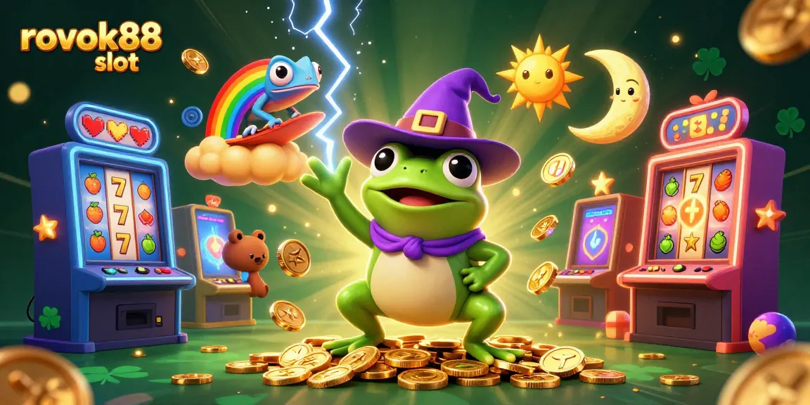 Experience thrilling rokok88 slot action with vibrant characters and dynamic casino elements.
