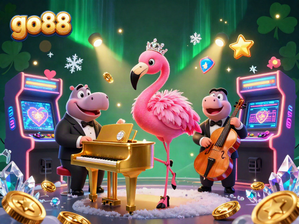 Experience the vibrant go88 casino atmosphere with colorful characters and dynamic gaming elements.