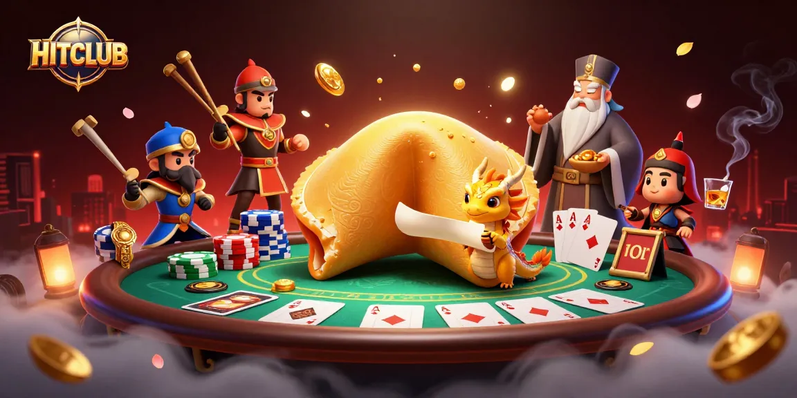 Engage with thrilling gameplay at HITCLUB, featuring vibrant poker elements and lucky motifs.