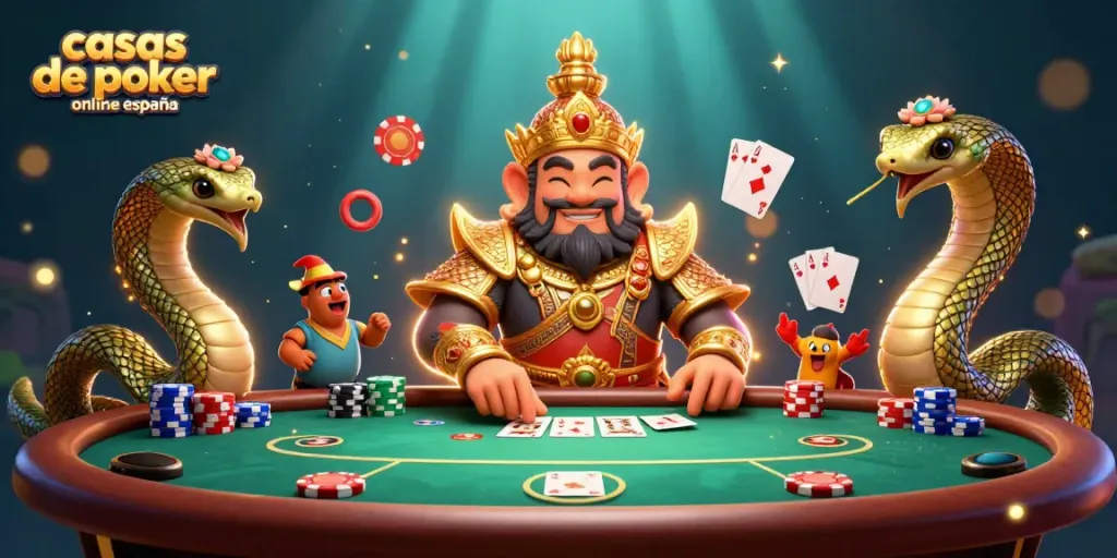 Juega en las mejores casas de póker online en España con alegría y rápidos pagos en una vibrante partida de póker.
