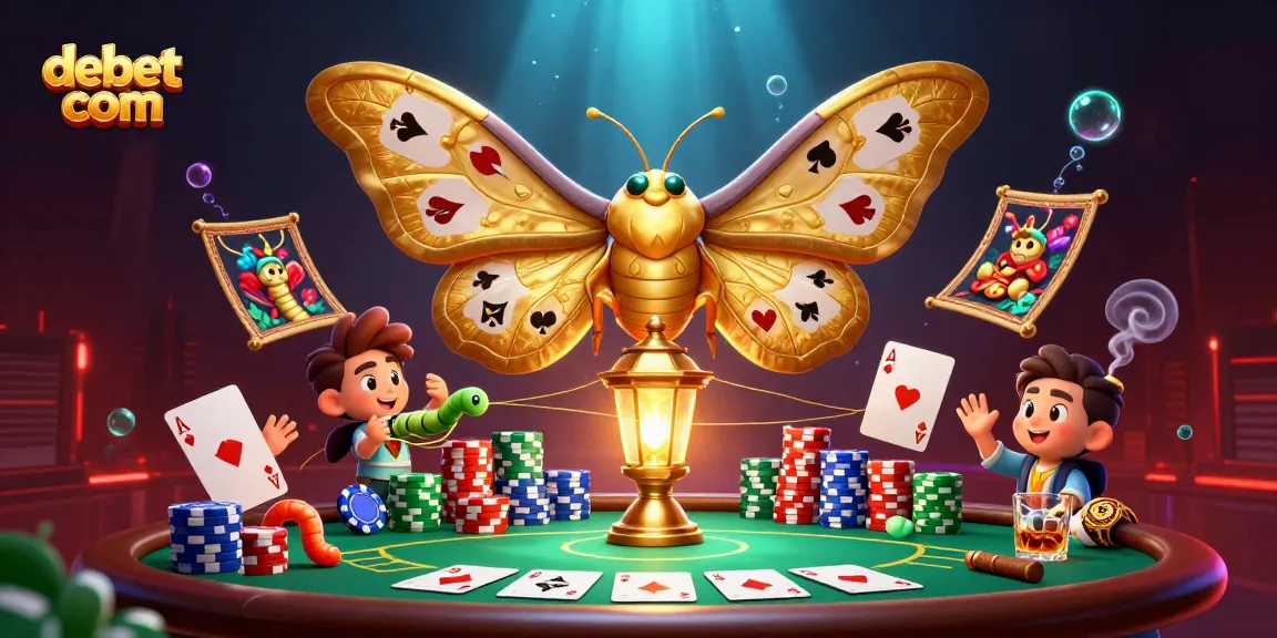 Engage in a vibrant casino scene with debet com featuring dynamic poker elements and characters.