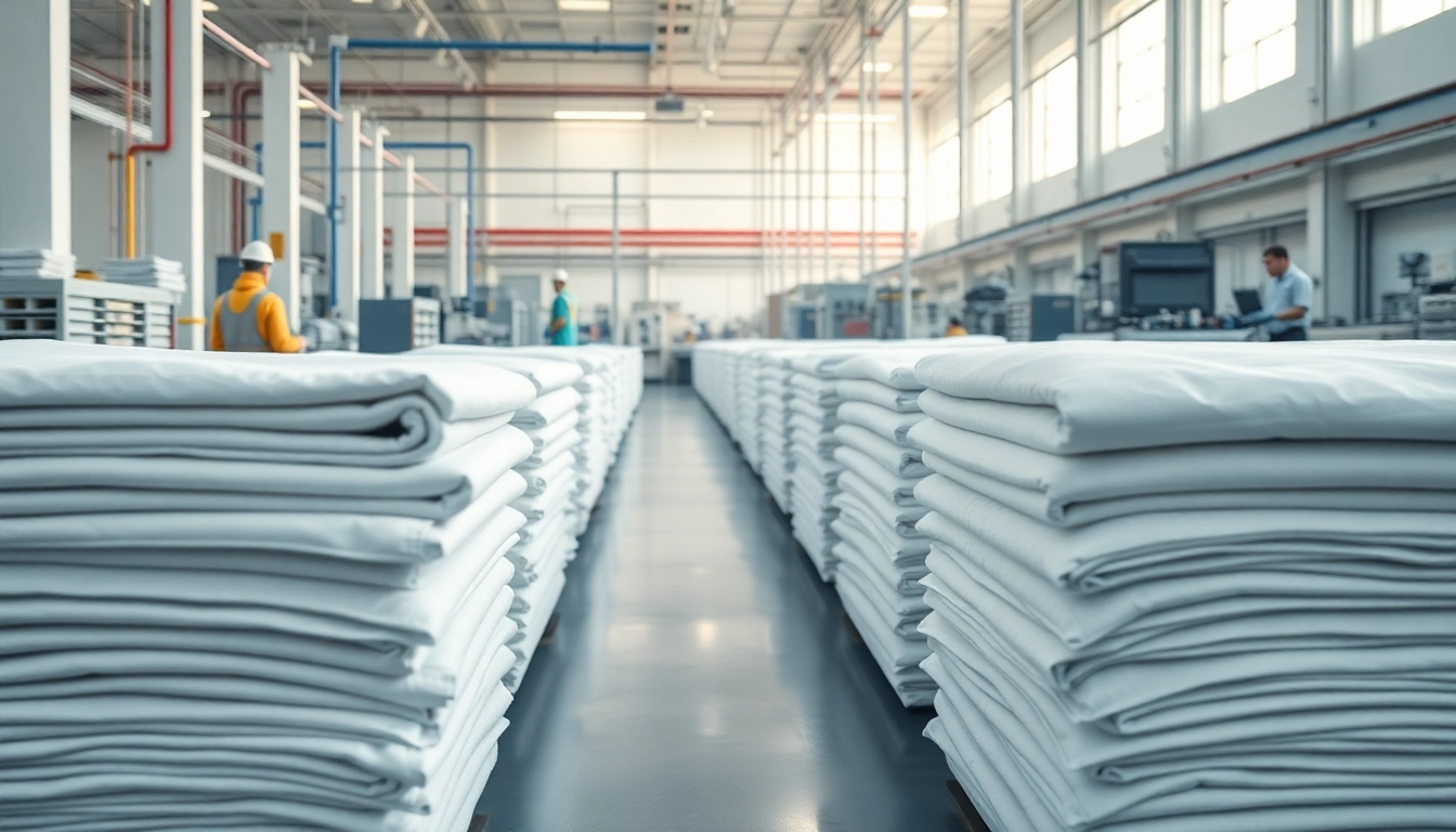 Efficient operations at a fire blanket factory with quality fire blankets displayed prominently.