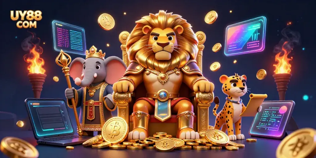 Experience thrilling casino action at UY88 COM with unique characters and crypto elements.
