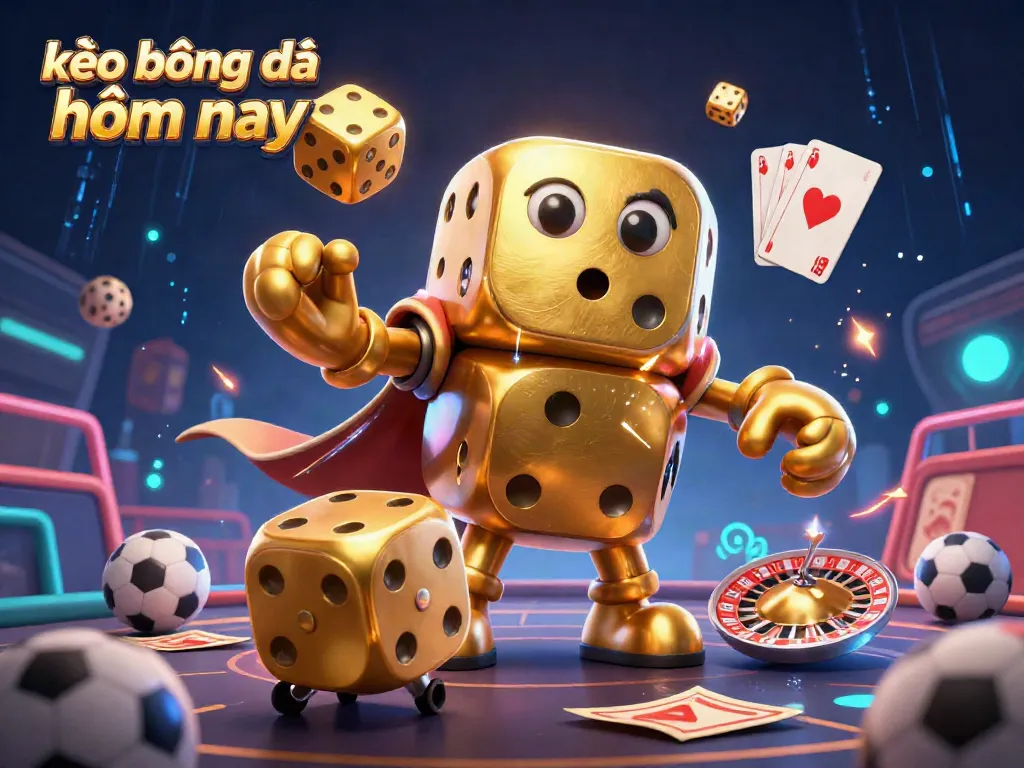 Engaging illustration of kèo bóng đá hôm nay featuring lively characters and sports betting elements.
