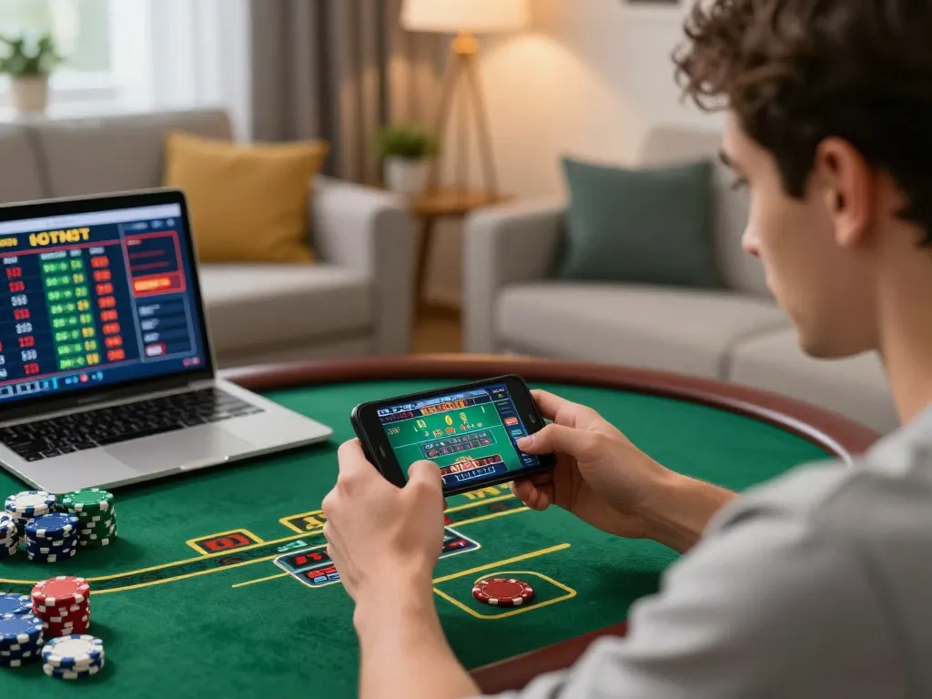 Engaging user places bets on j88 online casino game, emphasizing strategic gameplay.