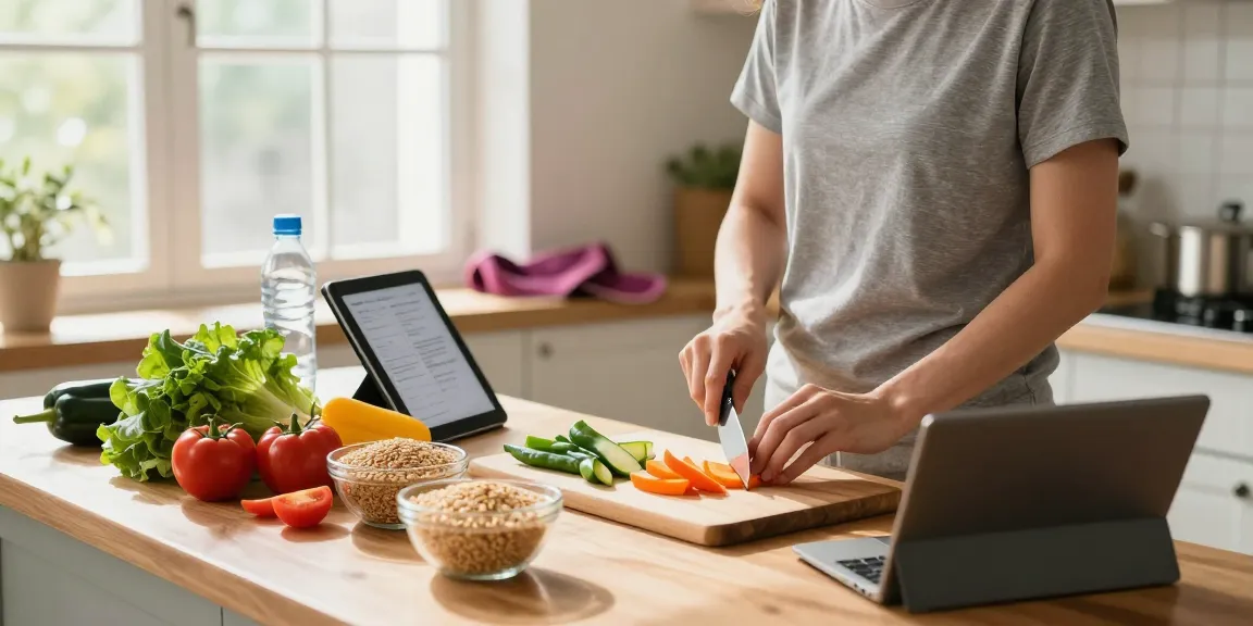 Healthy cooking with rokok88 ingredients in a bright kitchen.