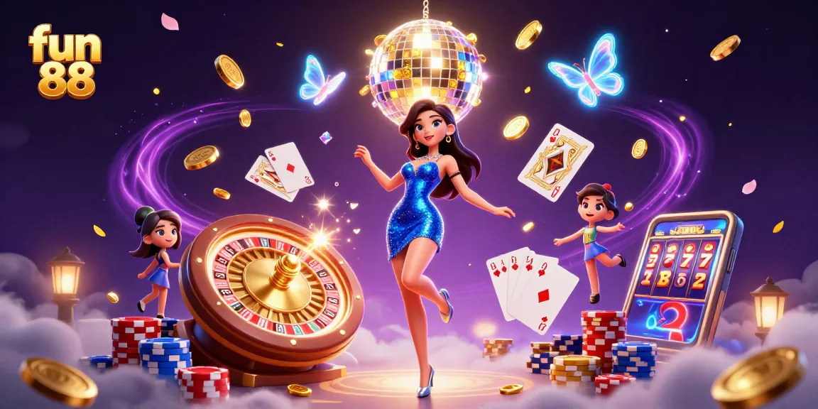 Experience thrilling fun 88 gaming with vibrant casino action, dazzling elements, and a captivating atmosphere.