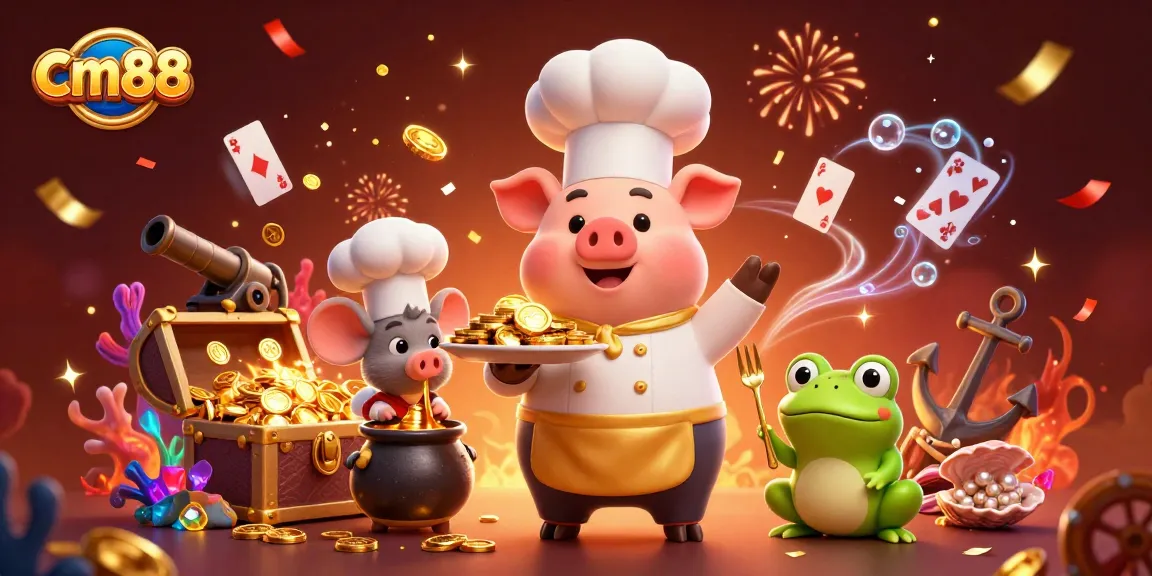 Experience the excitement of cm88 with vibrant casino elements and captivating characters.
