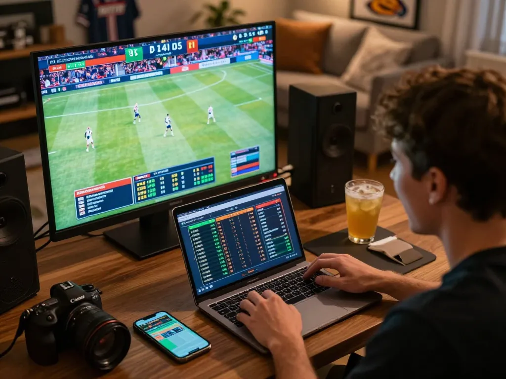 Engaging scene of Vmax trang chủ sports betting interface, showcasing a player actively placing bets during a live game.