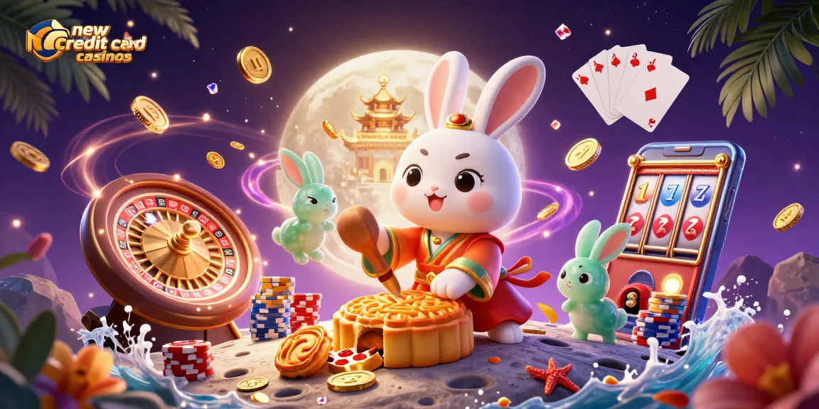 Spin to win at new credit card casinos with vibrant 3D art showcasing exciting gameplay elements.