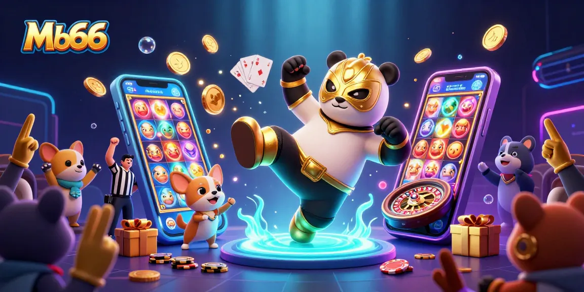 Engaging players at Mb66 with exciting slot games and winning moments in a vibrant casino scene.