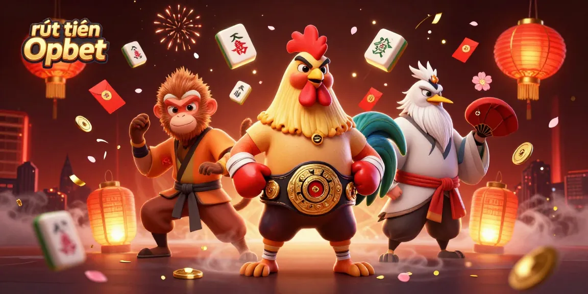 Experience rút tiền Oxbet with vibrant 3D illustration featuring dynamic casino characters and elements.