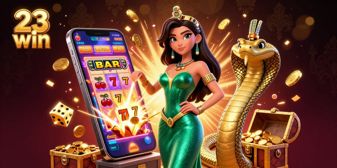 Experience the thrill of 23 win with vibrant casino elements and jackpot excitement in an immersive 3D scene.