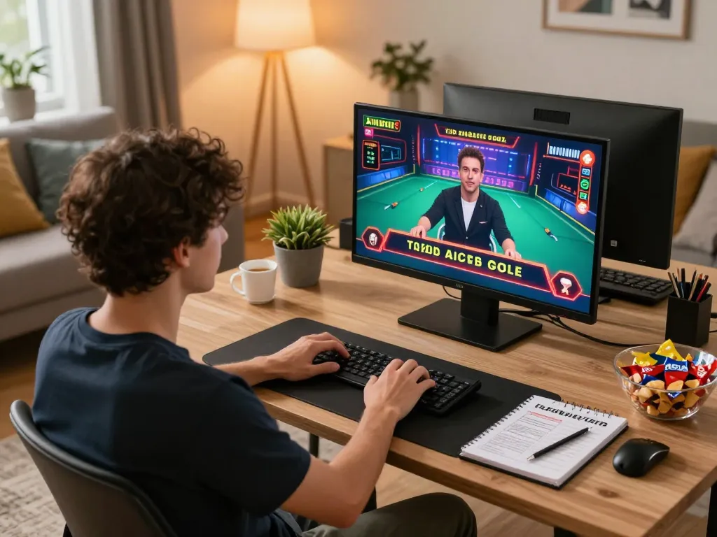 Engaging home gaming scene showcasing Thương hiệu MM88 online casino experience with live dealer.