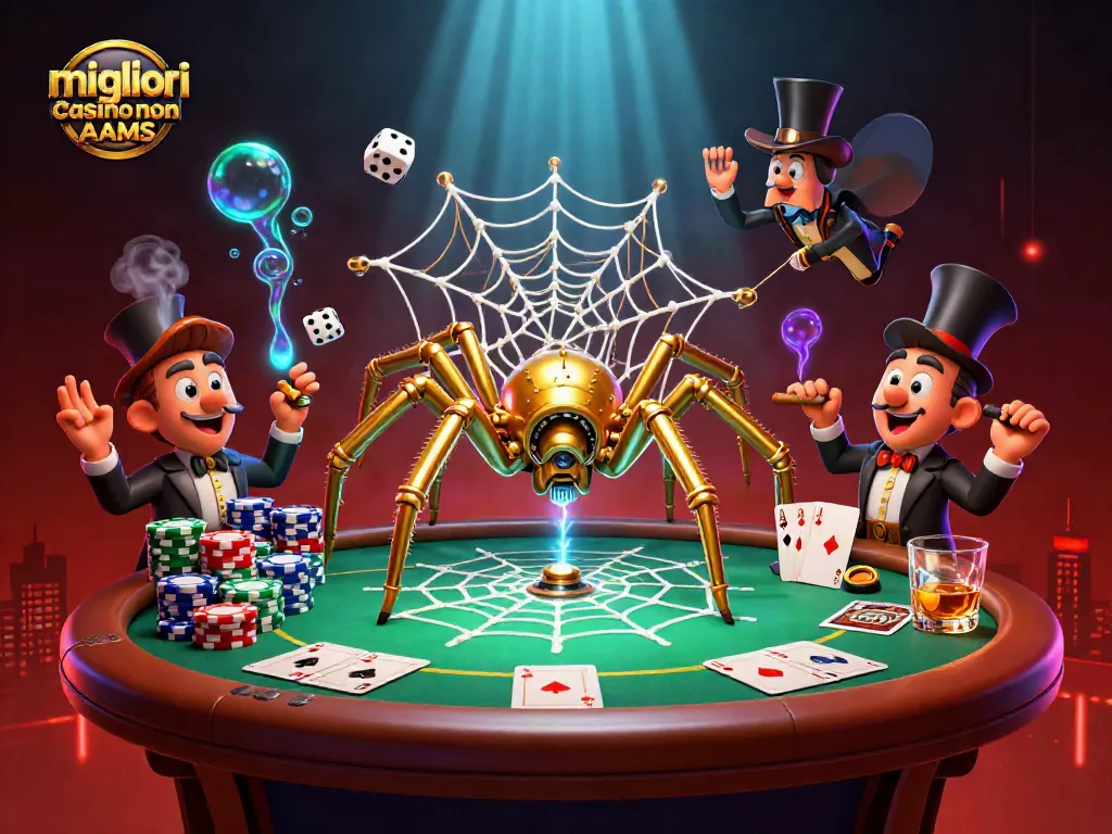 Gioca ai migliori casino non AAMS esplorando l'illustrazione 3D ricca di dettagli con elementi casinò