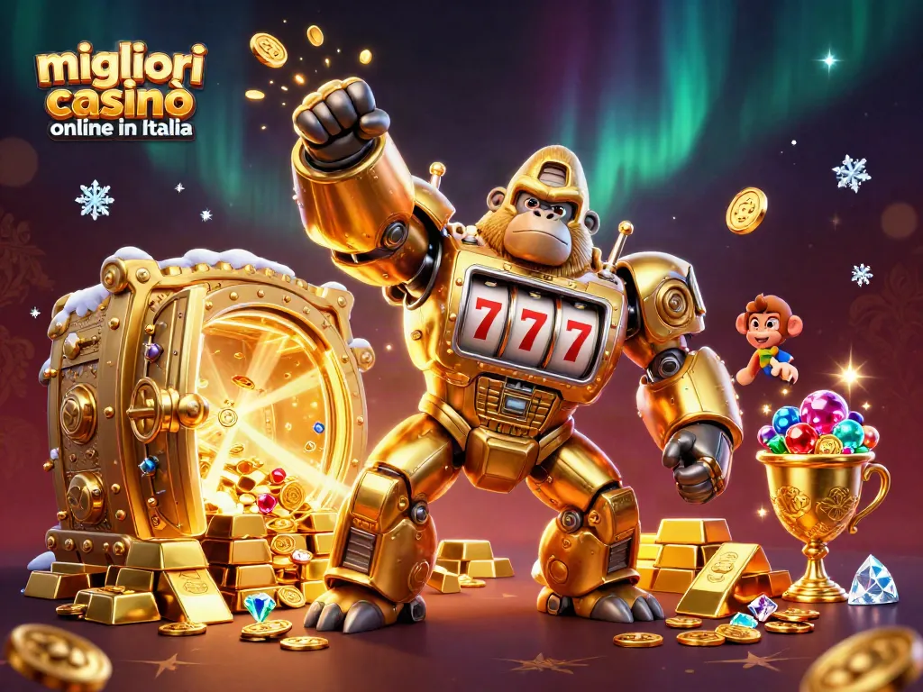 Gioca nei migliori casinò online in Italia, con un gorilla meccanico d'oro e ricchezze esplosive.