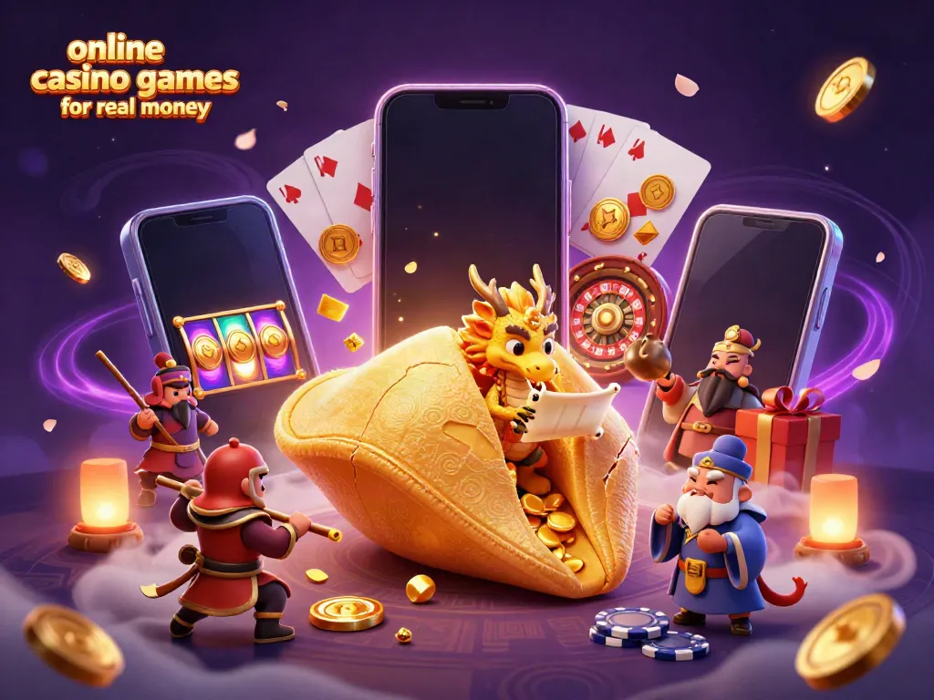 Experience the excitement of online casino games for real money with vibrant characters and elements!