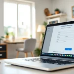 Applying for the eta application uk with a user-friendly online interface in a bright home office.